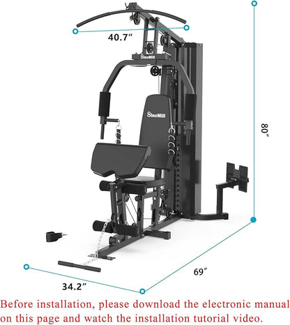 Home Gym SCM-1148L 148LB Multifunctional Full Body Home Gym Equipment for Home Workout Equipment Exercise Equipment Fitness Equipment SincMill