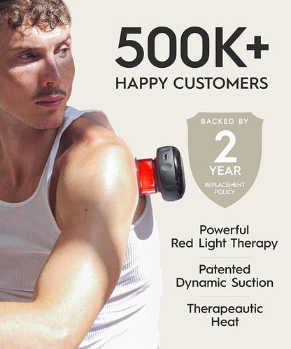 REVO The Original 4-in-1 Smart Cupping Therapy Massager, Red Light Therapy for Targeted Pain Relief, Knots, Aches, Muscle Soreness, Circulation & Tighter Skin, Portable Electric Massager- 2 Pack