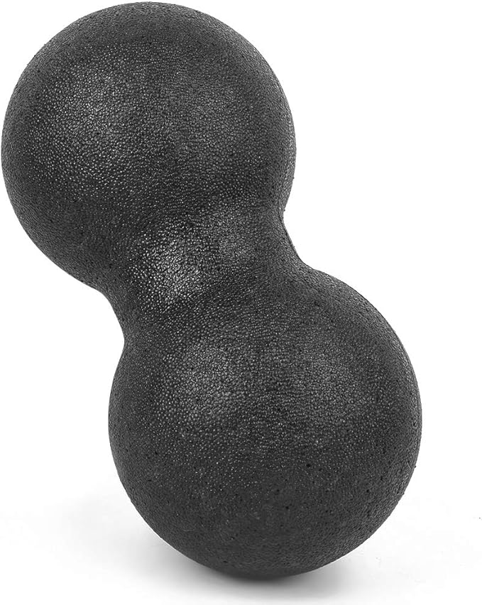 VINGVO Peanut Massage Ball, 24x12cm EPP Sports Massager Fitness Yoga Ball Massage Ball for Back Massage Acupuncture Points Massaging Equipment for Massaging Neck, Arms, Calves (Black)