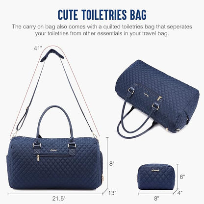 LOVEVOOK Travel Duffle Bag, Weekender Bag for Women with Toiletry Bag, Carry on Overnight Bag with Shoe Compartment, Gym Duffel Bag with Wet Pocket, Mommy Hospital Bags for Labor and Delivery