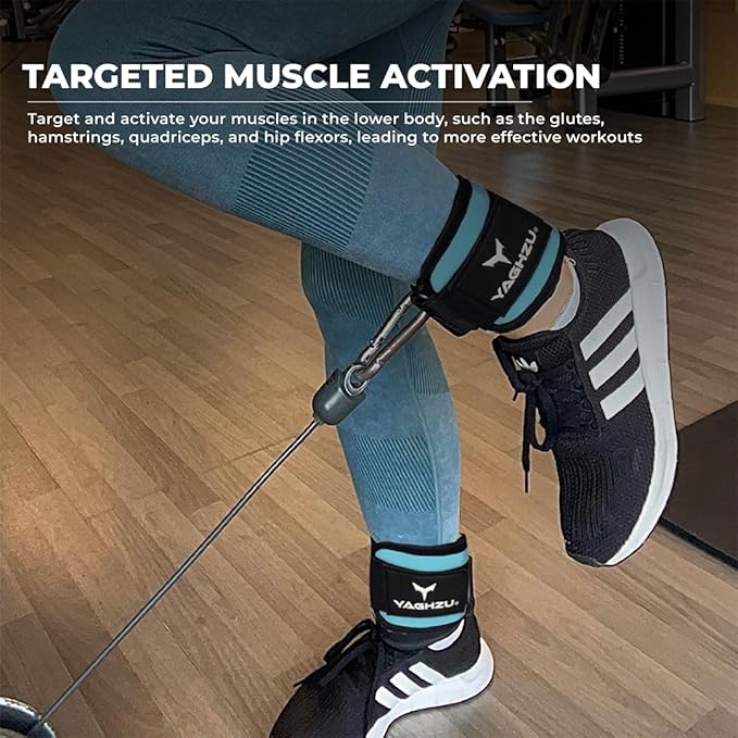 Ankle Straps for Cable Machines Women, Glute Kickback Cable Machine Attachments, Gym Ankle Cuffs, Wrist Cuffs for Workout, Leg Training Accessory, Fitness Gear for Home or Gym