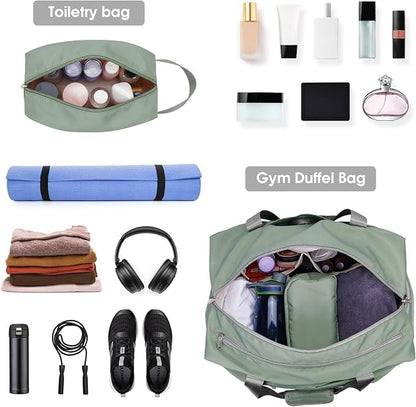 Ceneda 20" Gym Bag for Women with Wet Pocket & Shoe Compartment, Lightweight Duffel Waterproof Carry On Duffle for Travel, Yoga, Overnight (Dark Grey)