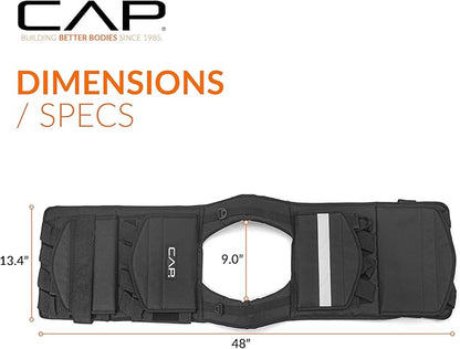 CAP Barbell Adjustable Weighted Vest | 20-150 lbs | Heavy-Duty Workout Vest with Removable Iron Weights for Strength Training, Cardio, Running, and Calisthenics