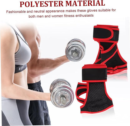BESPORTBLE 1pair - Half Finger Weightlifting Gloves Wrist Support for Fitness Training and Comfortable Workout Gloves for Weightlifting Dumbbells Pull-ups and More