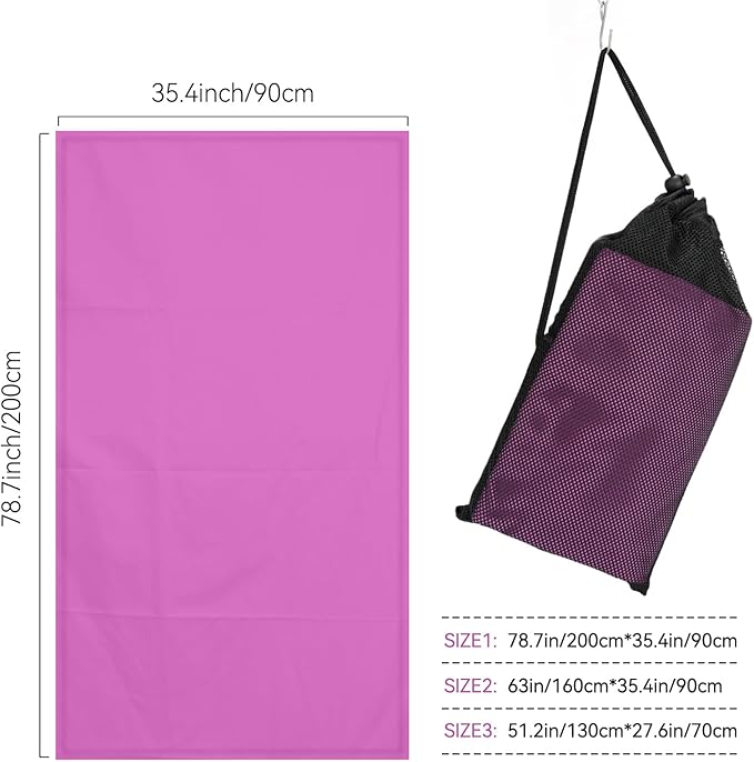 Microfiber Towel Large for Beach, Travel, Swimming, Bath, Pool–Quick Dry, Ultra Compact, Sand Free, Lightweight & Super Absorbent(Purple,63x35 in)