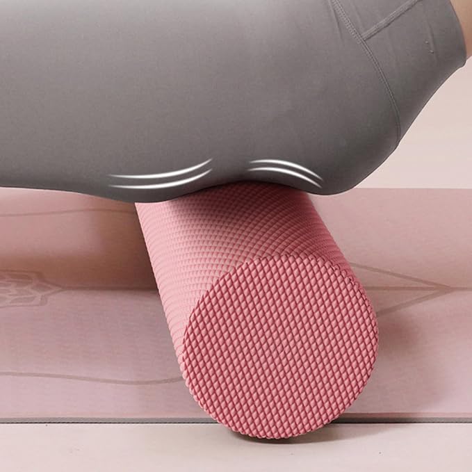 12 Inch EVA Soft Dot Foam Roller for Muscle Therapy, Yoga and Balance Exercises, High-Density Massage Roller, Foam Roller for Back, Legs for Home, Gym and Travel (Pink#M)