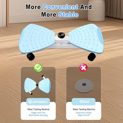 HOTWAVE Waist Twister Board – Non-Slip Fitness Balance Board for Core Strength, Waist Trimming & Weight Loss – Home Exercise Equipment for Men & Women – 360° Rotation, Anti-Skid Surface, Supports Up to 300 lbs