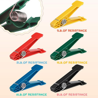 LEIFIDE Graded Pinch Pin Exerciser Finger Thumb Exerciser Finger Strengthener Pinch Clips for Conditioning Grip Strength Trainer, Assorted Colors