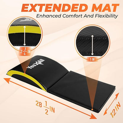 Yes4All Abdominal Exercise Pads, Foldable Ab Workout Equipment for Home Gym Core Training & Back Stretching, Sit Up Mat for Floor Exercises