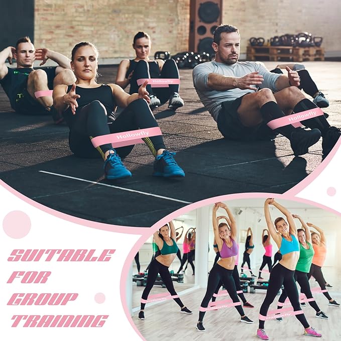12 Pcs Latex Resistance Loop Exercise Bands for Booty Workout Stretch Exercise Bands Non Slip for Legs Squat Resistance Loop Women Men Starter Butt Hip Thigh Fitness