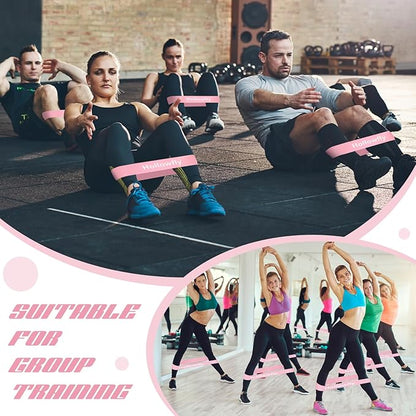 12 Pcs Latex Resistance Loop Exercise Bands for Booty Workout Stretch Exercise Bands Non Slip for Legs Squat Resistance Loop Women Men Starter Butt Hip Thigh Fitness