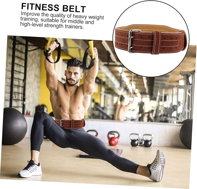 Fitness Waist Belt for Weightlifting Protective Sports Strap for Heavy Training Lumbar Support for Men and Women Brown Xl Waist