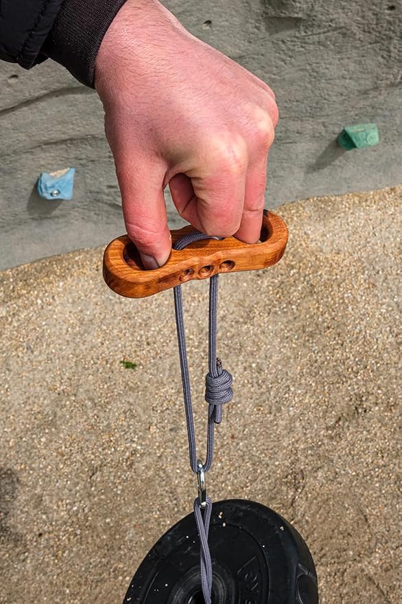 Pocket-Sized Finger Board Rock Climbing Holds Portable Hangboard Finger Trainer for Hand Grip Strength Training Pull up Grips Handles Arm Pinch Grip Forearm Exerciser Home Gym Fitness Workout Equipment