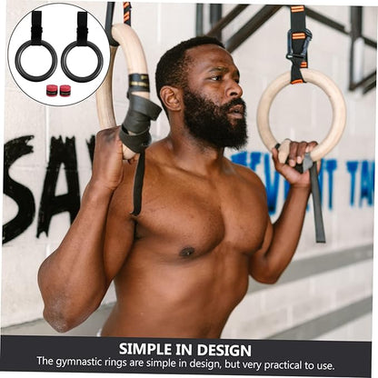 BESPORTBLE 2 Pcs Sturdy Gymnastics Rings Workout Exercise Handles for Fitness Home Gym Equipment Durable Wear-Resistant Random Color