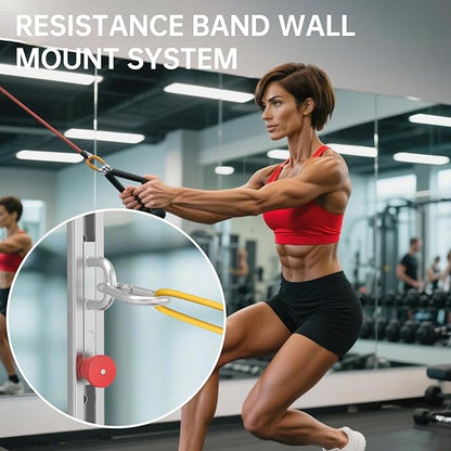 Resistance Bands Wall Anchor Exercise Equipment Platform Base(Length 40"),Adjustable Wall-Mounted Anchor Multi-Purpose Fitness System for Complete Full Body Strength Training