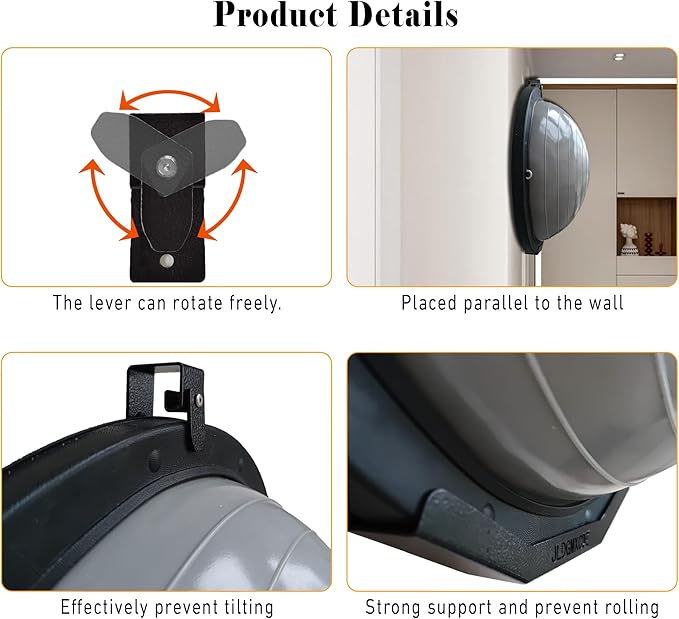 Exercise Ball Holder Wall Mount, Yoga Ball Holder Rack for Half Balance Trainer, Space-Saving Ball Storage Bracket for Home Gym