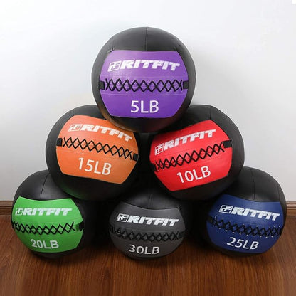 RitFit Soft Medicine Ball/Wall Ball for Strength and Conditioning Workouts, Core Training