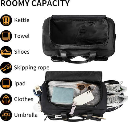 Gym Bag for Men & Women with Shoes Compartment and Wet Pocket Convertible Duffle Bag and Gym Backpack Waterproof Sports Duffel for Travel, Sports, Fitness & Workout