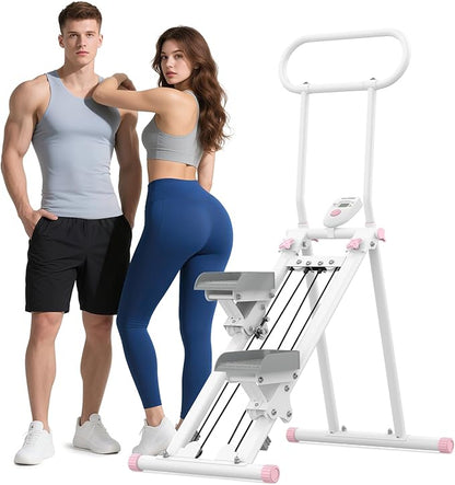 HXD-ERGO Stair Stepper for Home, New Version 6 Adjustable Resistance Vertical Climber Cardio Exercise Machine, Folding Stair Climber for Full Body Workout with Adjustable Handlebar