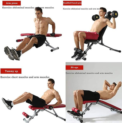Adjustable Weight Bench Dumbbell Bench Incline Decline Workout Bench Foldable Sit Up Bench Home Gym Fitness Bench Bench Press for Men Full Body Exercise