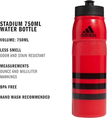 adidas 750 ML (28 oz) Stadium Refillable Plastic Sport Water Bottle