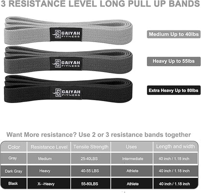 Long Resistance Bands for Working Out Women, Fabric Resistance Band, Stretch Bands for Exercise Bands Resistance Bands Set for Physical Therapy, Elastic Bands for Exercise