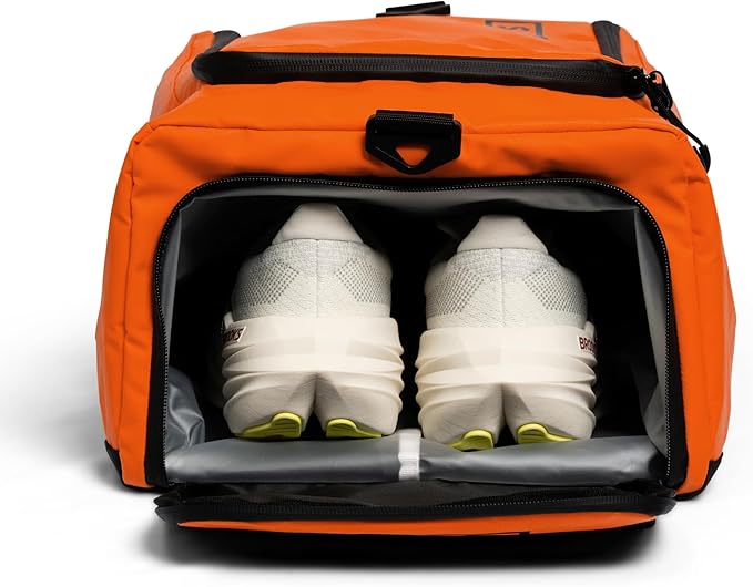 SILO Crew Drop One 26L Ultramarathon Bag - Organize Gear Efficiently for Training Racing Work, Travel - Optimized Storage: Pockets/Compartments for Easy Access Athletes Marathon Fitness Bright Orange