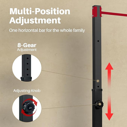 Pull Up Station, Bongkim Power Tower Portable Pullup Bar Station, Pull Up Bar for Home Gym, Pull Up Tower Station 330LBS