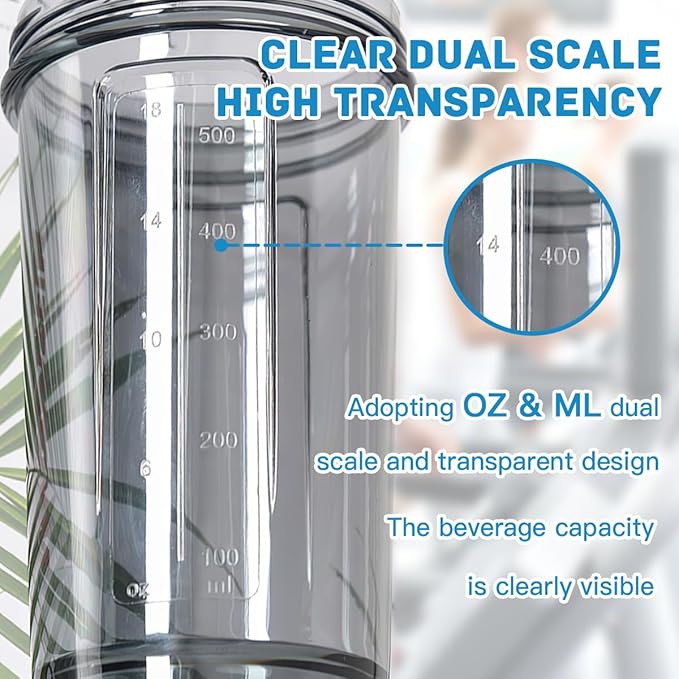 Custom Plastic Shaker Bottles with Handle, Personalized Fitness Shaker Bottles with Your Own Design/Logo/Name, Sports Water Bottle Leak Proof Cup for Protein Mixes, White