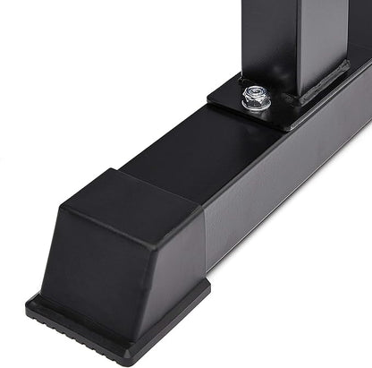 Amazon Basics Sturdy Flat Weight Bench for Home Gym, Strength Training, Stable Assembly, Black
