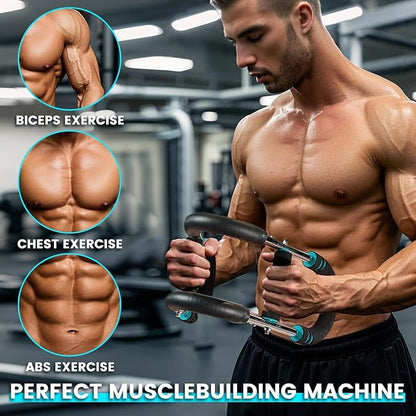 Twister Arm Trainer, Adjustable Chest Workout Equipment for Men & Women, Home Gym Strength Trainer, Muscle Builder & Strength Training for Arms, Chest