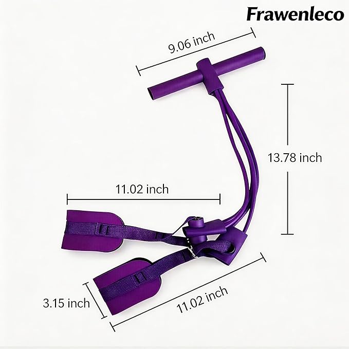Fitness Resistance Bands with 4 Tube Pedal Ankle Puller, Elastic Yoga Pedal Stretch Band for Exercise, AB Training, Sit Up Equipment