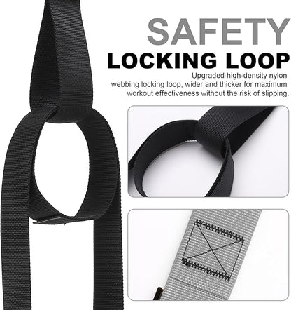 Home Resistance Training Kit | Full-Body Workout with Suspension Trainer Straps, Door Anchor, Handles, and Carrying Bag | Complete Home Gym Equipment