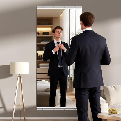 79"x36" Home Gym Mirror with 4MM Tempered Glass - Large Full Body Wall Mirror for Workout & Yoga, Frameless, Shatterproof - Easy Wall Mount Installation Kit Included