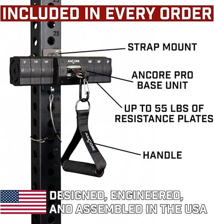 Ancore Pro: Home Gym Cable Machine | Portable Workout System for Strength Training | Comes with Mount for a Squat Rack or Pole | Full-Body Workout | Used by 100+ Pro Teams