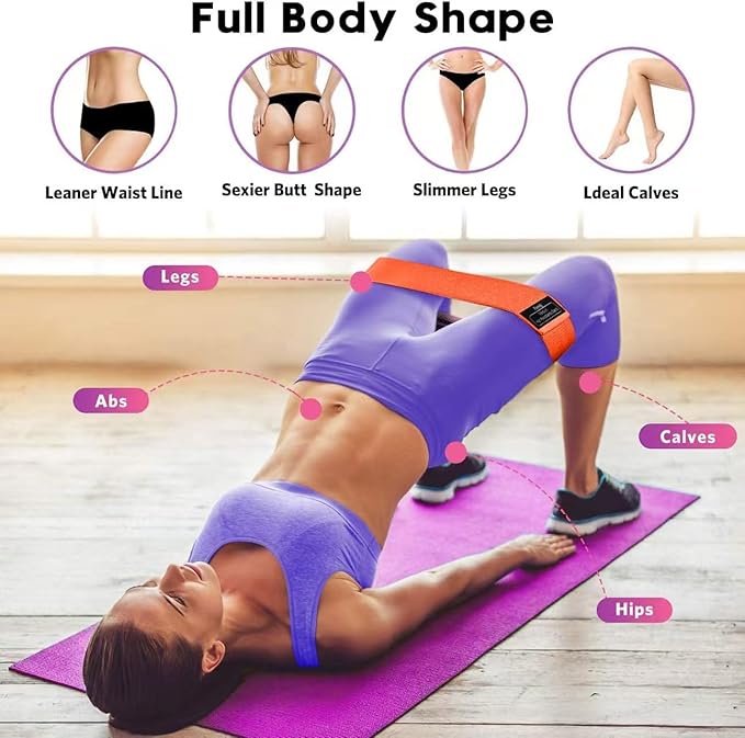 Resistance Bands for Working Out with Workout Bands Guide. 3 Booty Bands for Women Men Fabric Elastic Bands for Exercise Bands Resistance Bands for Legs Bands for Working Out Hip Thigh Glute Bands Set