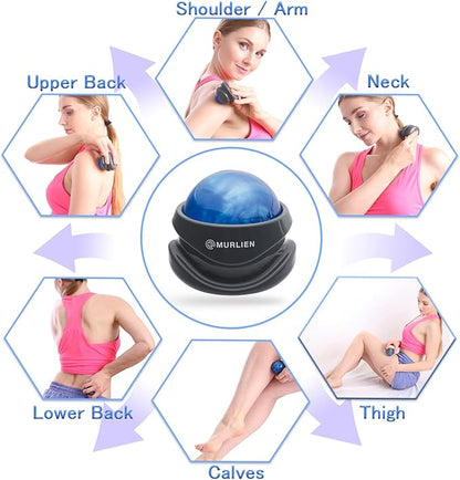 Massage Roller Ball, Tight and Sore Muscles Relief, Manual Massager, Alleviating Shoulder, Arms, Back, Legs, Calves or Muscle Tension