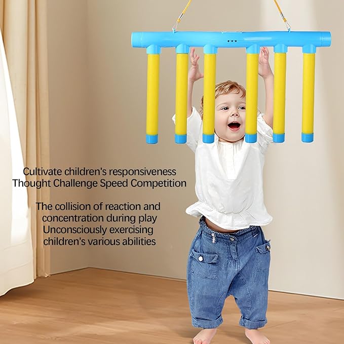 Reflex Challenge, Catch All Drop Sticks, Reaction Training Toy with Remote Control for Kids and Adults, 3 Adjustable Speed Hand Eye Coordination Training Game