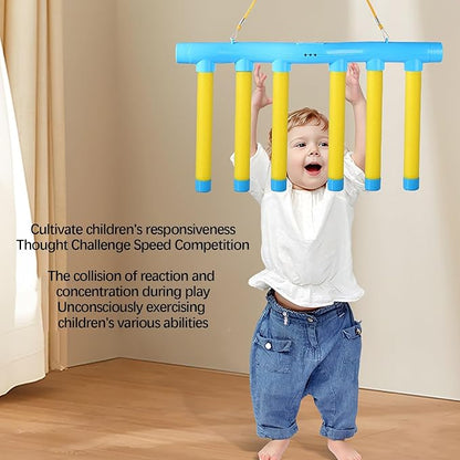 Reflex Challenge, Catch All Drop Sticks, Reaction Training Toy with Remote Control for Kids and Adults, 3 Adjustable Speed Hand Eye Coordination Training Game