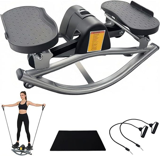 Rock Stepper Machine, Side to Side for Exercise at Home- with Digital Display, Workout Machine for Legs & Glutes, Mini The Rock for Home Apartment Dorm use