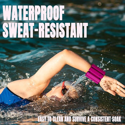 Sportneer Wrist & Ankle Weights for Women Men - 1 Pair (1 lb/2 lb Each) | Adjustable Weighted Bracelet Silicone Bangles for Yoga, Dance, Pilates, Cardio, Aerobics, Gym, Pool Exercises and Jogging