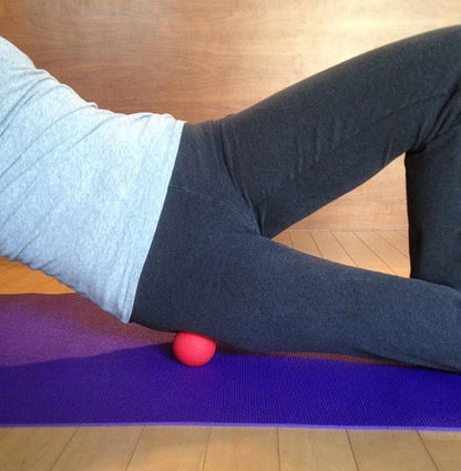 Massage Lacrosse Balls for Myofascial Release, Trigger Point Therapy, Muscle Knots, and Yoga Therapy. Set of 2 Firm Balls (Blue and Red)