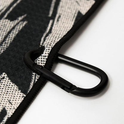 RokFit Gym & Golf Towel – Multi-Use, Quick-Dry, Durable Utility Towel with Bold Graphic and Carabiner Clip (Volt Pattern)