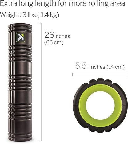 TRIGGERPOINT Performance Therapy Grid Patented Multi-Density Foam Massage Roller Exercise, Deep Tissue&Muscle Recovery Relieves Muscle Pain & Tightness, Improves Mobility & Circulation