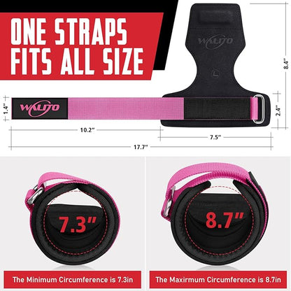 Weight Lifting Wrist Strap，Double Layer Leather Wrist Wraps with Neoprene Padding for Weightlifting & Deadlifts – Adjustable Gym Straps for Men & Women