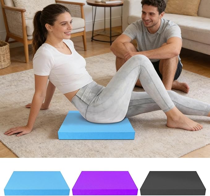 Balance Pad, Thick Stability Mat, 50x40x6cm, Large Balance Pad For Physical Thëräpy, Foam Bälance Board, Anti-Slip Foam Material, For Yoga Home Gym Physical Training