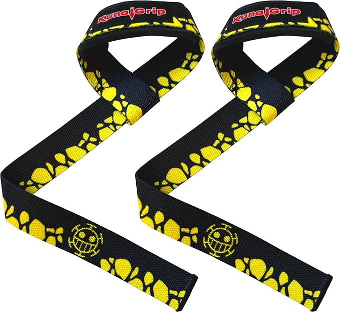 Anime Lifting Straps - Padded Wrist Straps for Weightlifting, Bodybuilding, Gym Workouts, Powerlifting, Deadlifts & Fitness (Soft Cotton 23.5 inch, 1 Pair)