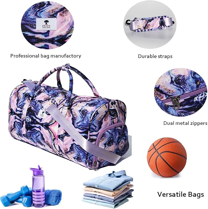 Original Floral Water Resistant Duffel Bag Gym bag Weekender Travel Bag for Gym Beach Travel Daily Bags