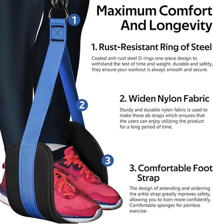 Adjustable Heavy Duty Pull Up Assistance Bands with Fabric Feet and Knee Rest - Pull Up Resistance Bands for Men, Women, and Seniors - Perfect for Dip and Resistance Strength Training Glamflex