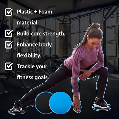 Core Sliding Discs - Dual Sided Workout Sliders for Carpet & Hardwood Floor - Home Ab Pads Exercise Equipment Fitness Sliders for Women and Men